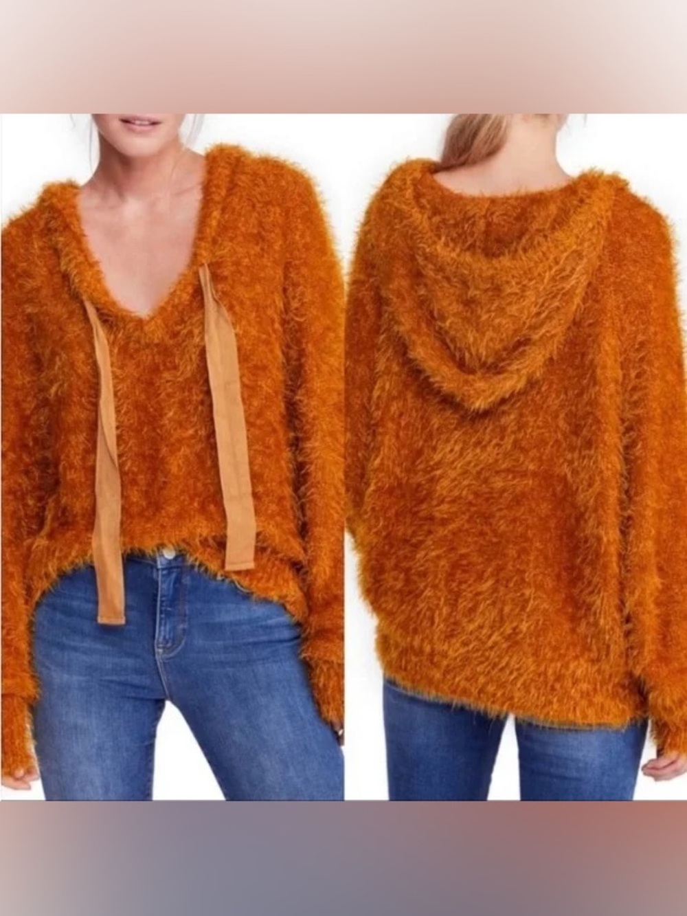 Free People Light As a Feather Fuzzy Hoodie